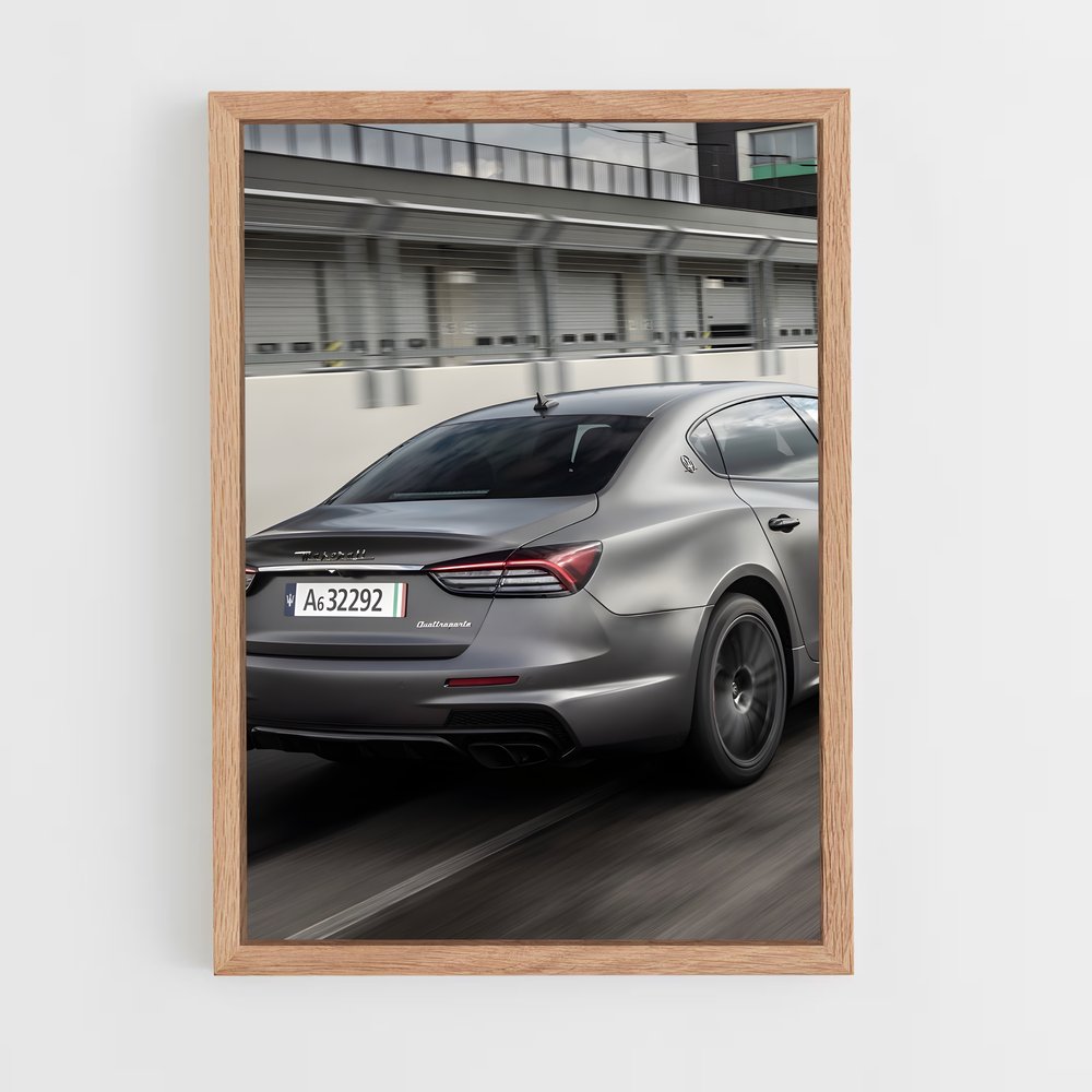 Poster Silver Roadster – affiche Maserati (vue 4)
